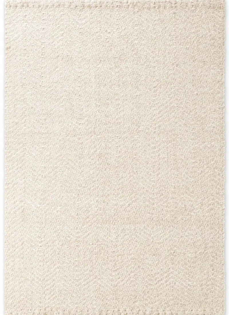 Majoli Natural White Herringbone Wool & Jute Rug