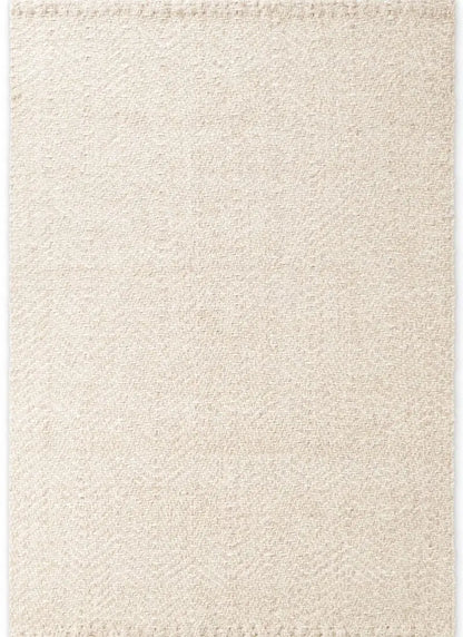 Majoli Natural White Herringbone Wool & Jute Rug