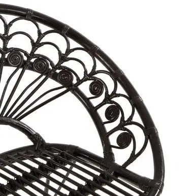 Manado Black Rattan Chair with Round Back