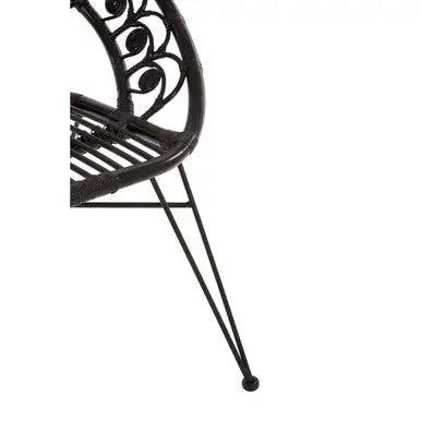 Manado Black Rattan Chair with Round Back