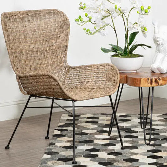 Manado Curved Design Natural Rattan Chair
