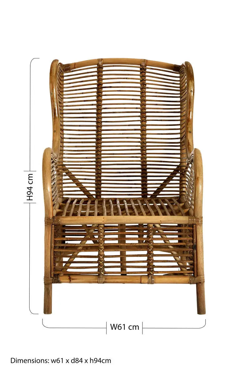 Manado Grey Kubu Rattan Arm Chair