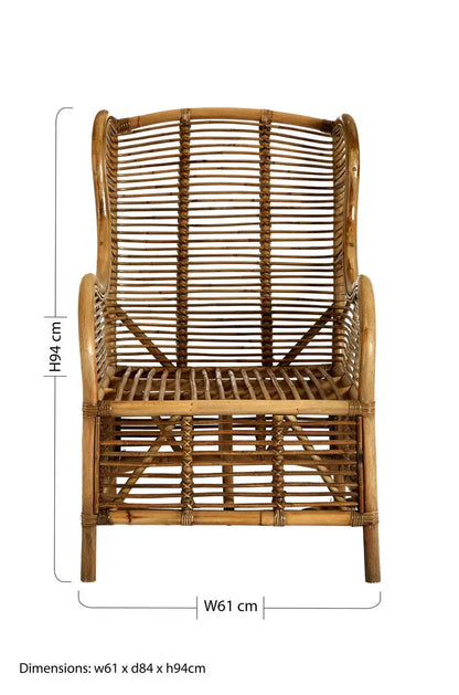 Manado Grey Kubu Rattan Arm Chair