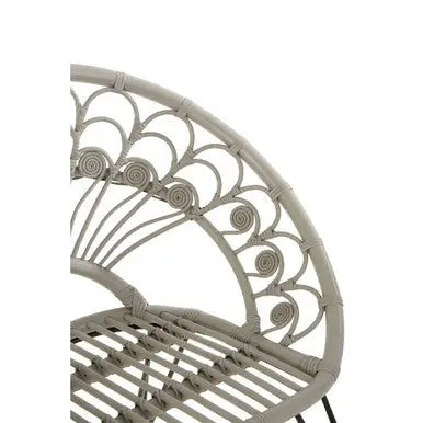 Manado Grey Rattan Chair with Round Back