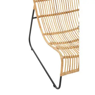 Manado Natural Rattan Chair and Footstool Set