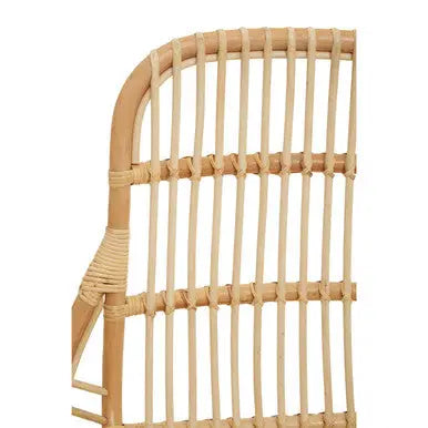 Manado Natural Rattan Lounge Chair with Black Finish Legs