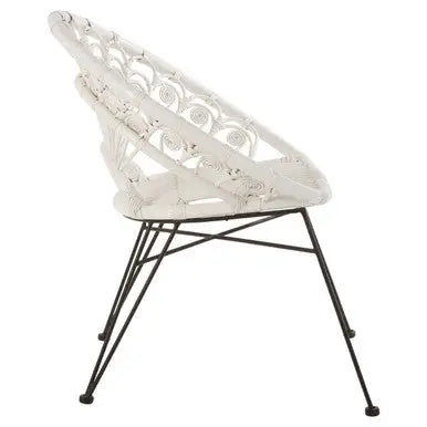 Manado White Natural Rattan Chair