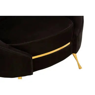 Manhattan Black Velvet Cocoon Chair