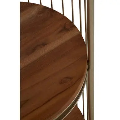 Mantis Champagne Gold Finish Medium 3 Tier Birdcage Shelf Unit