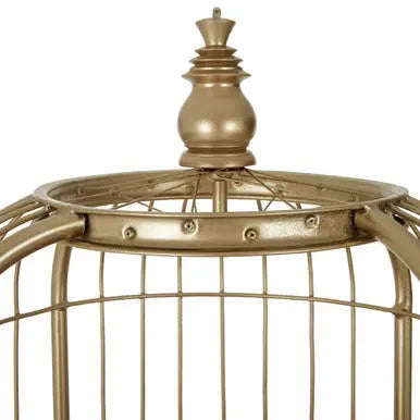 Mantis Champagne Gold Finish Medium 3 Tier Birdcage Shelf Unit