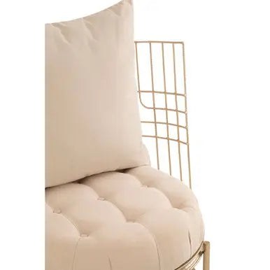 Mantis Champagne Gold Finish Wheel Design Chair