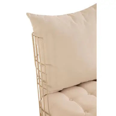 Mantis Champagne Gold Finish Wheel Design Chair