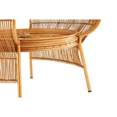 Mantis Gold Finish and Bamboo Bicycle Design Large Coffee Table