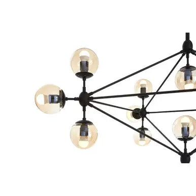 Matte Black 15 Arm Pendant Light | Abira