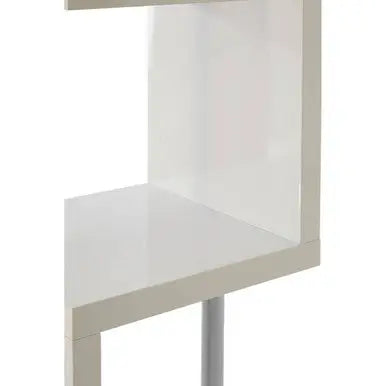 Maze White Gloss Finish 4 Tier Shelf Unit