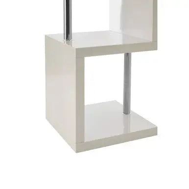 Maze White Gloss Finish 4 Tier Shelf Unit