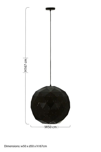 Medium Black and Copper Pendant Light | Mateo
