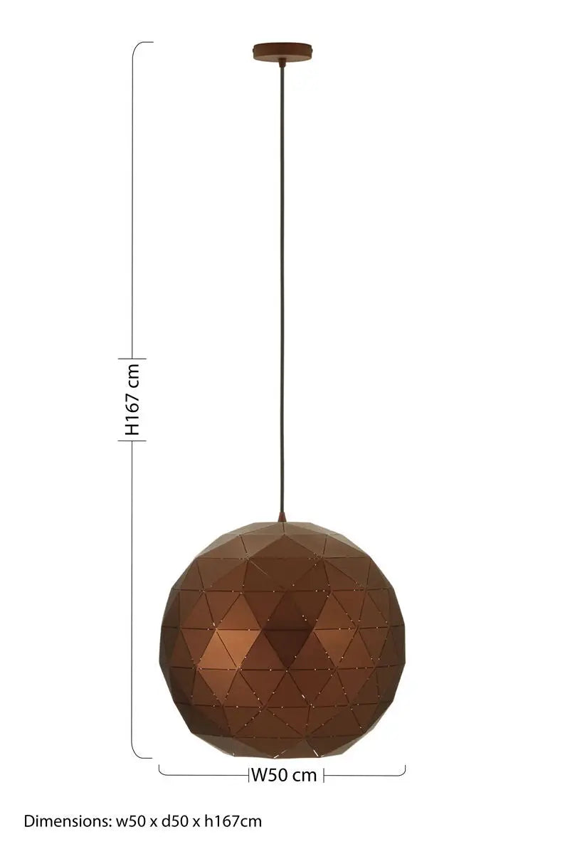 Medium Coffee Finish Pendant Light | Mateo