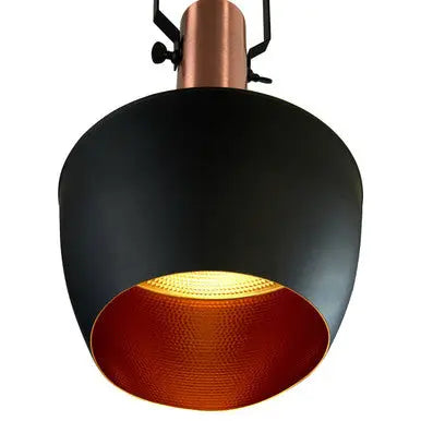 Medium Pendant Light in Black and Copper | Argo