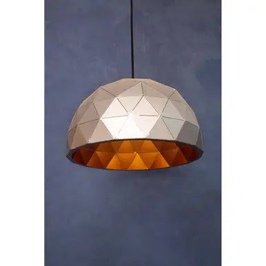 Medium Silver Dome Pendant Light | Mateo
