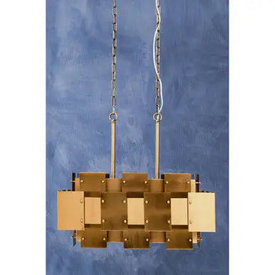Metal Brass Finish Pendant Light with Eight Bulbs | Karlo