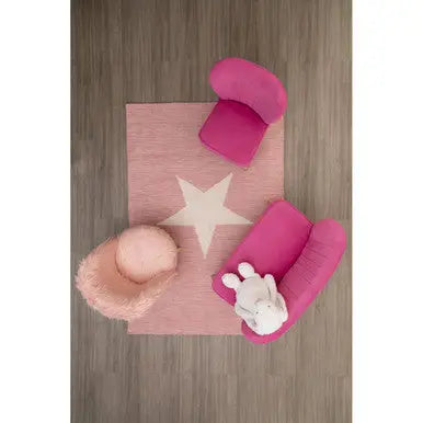 Mia Pink Velvet Kids Chair
