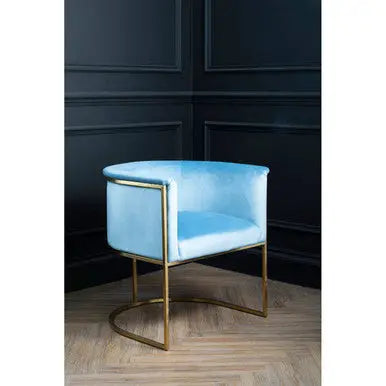 Mias Blue Velvet Chair
