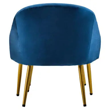Midnight Blue Chair and Footstool | Yasmeen