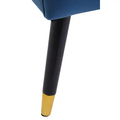 Midnight Blue Velvet Button Detail Chair | Loretta