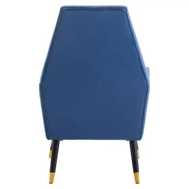 Midnight Blue Velvet Button Detail Chair | Loretta