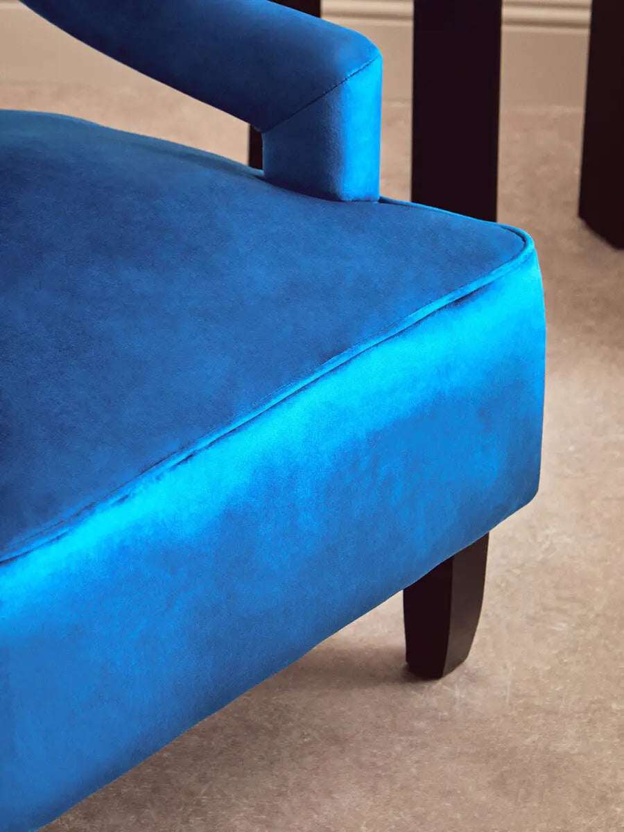Midnight Blue Velvet Chair | Faye