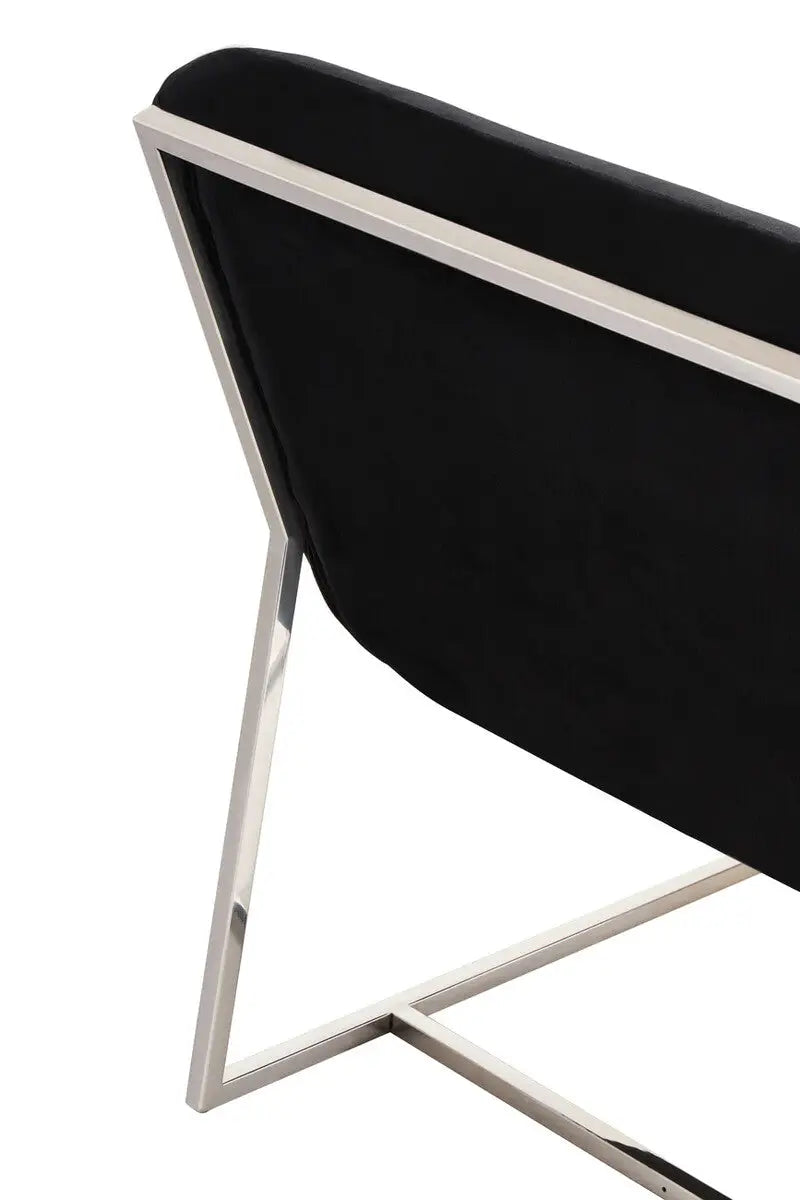 Midnight Velvet Curving Profile Lounge Chair | Vogue