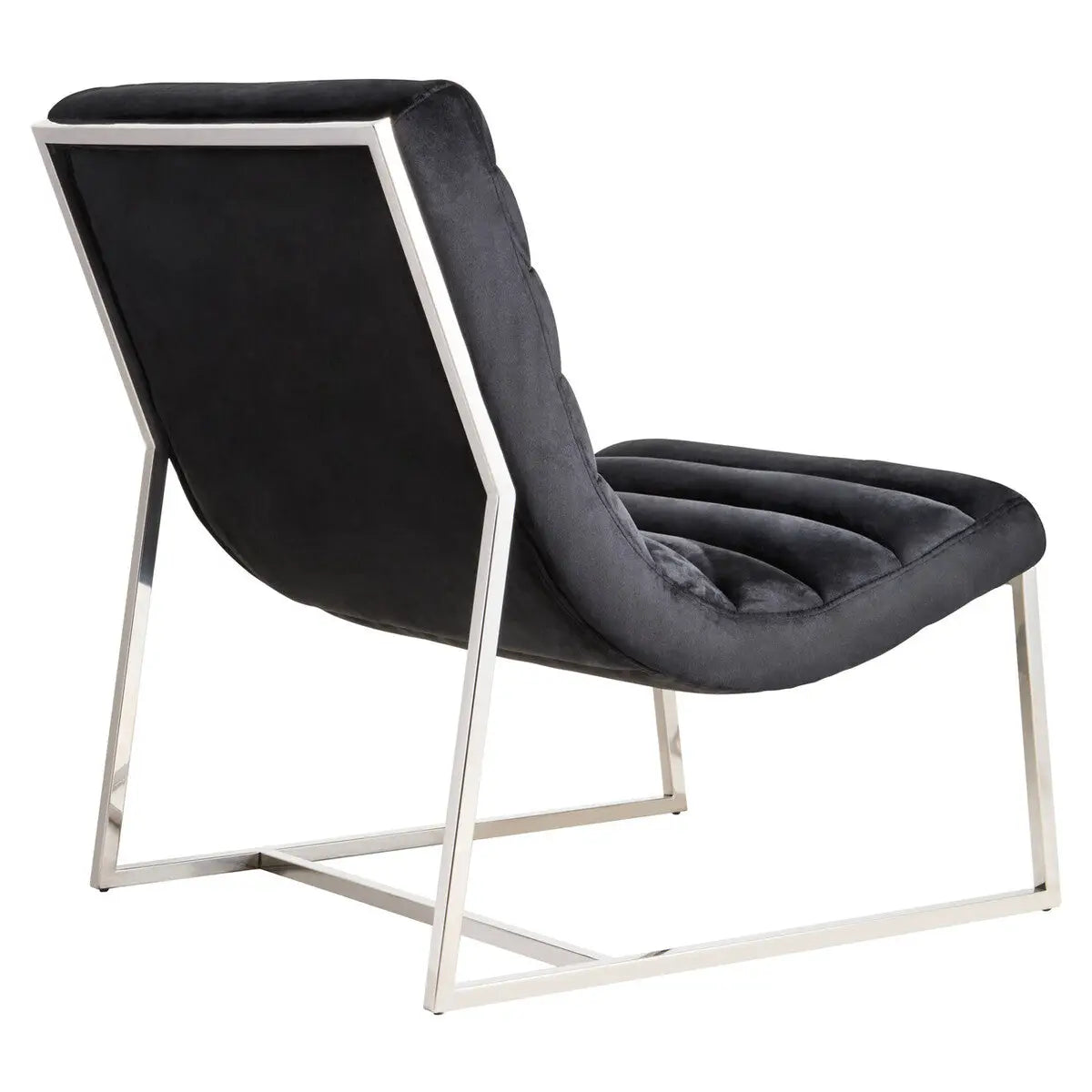 Midnight Velvet Curving Profile Lounge Chair | Vogue