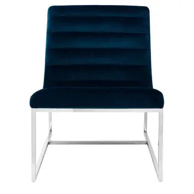 Midnight Velvet Curving Profile Lounge Chair | Vogue