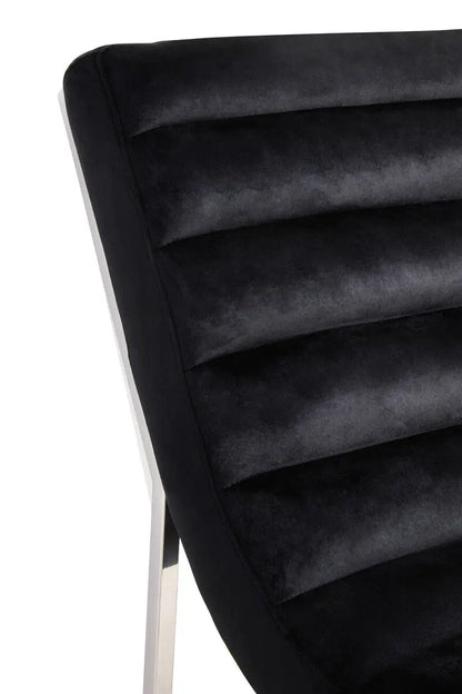 Midnight Velvet Curving Profile Lounge Chair | Vogue