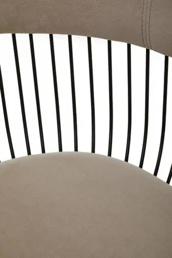 Mink Velvet and Black Frame Chair | Vogue