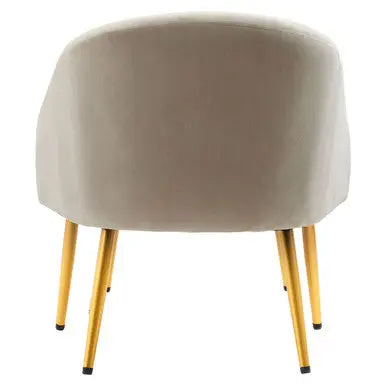 Mink Velvet Chair and Footstool | Yasmeen