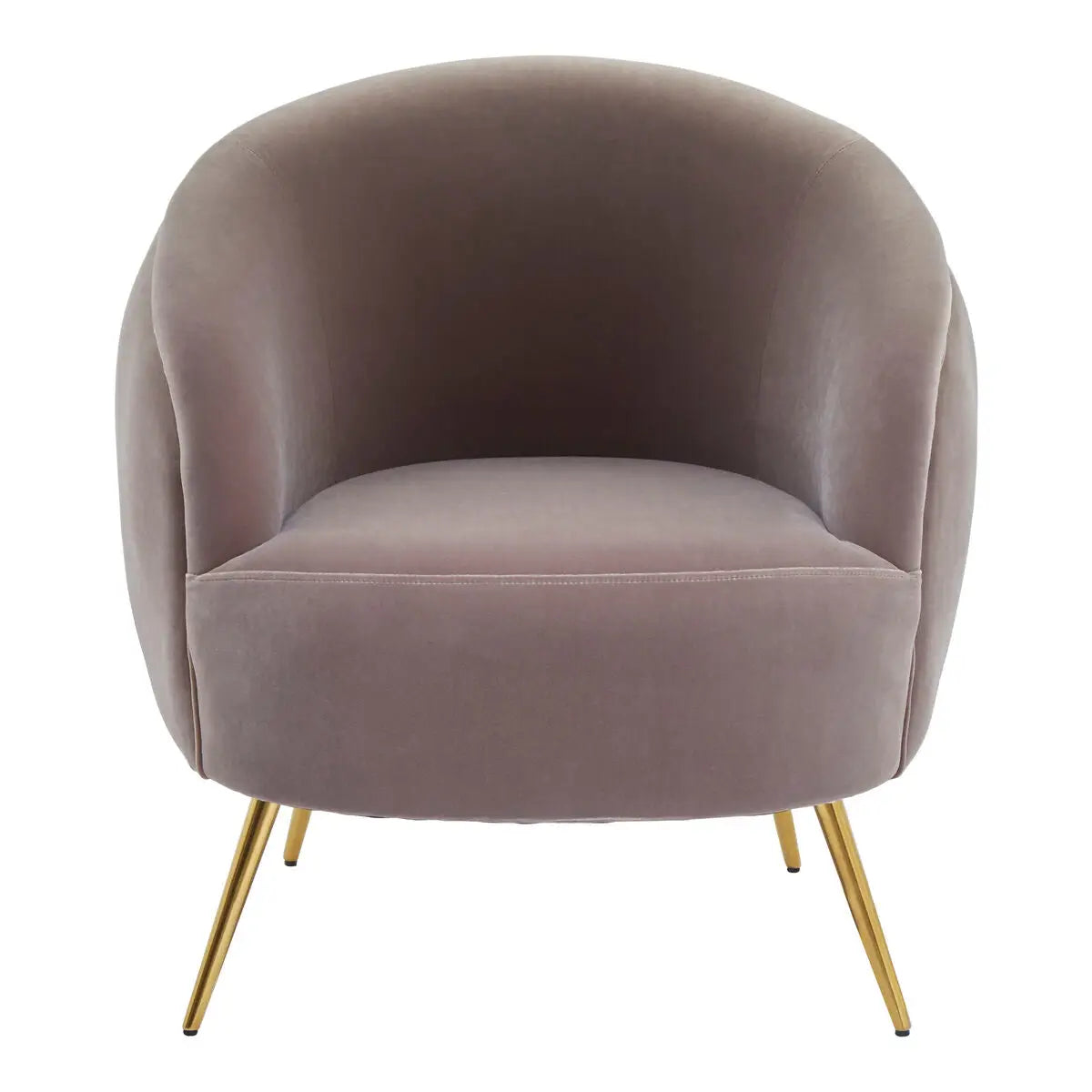 Mink Velvet Curved Accent Chair | Manhattan