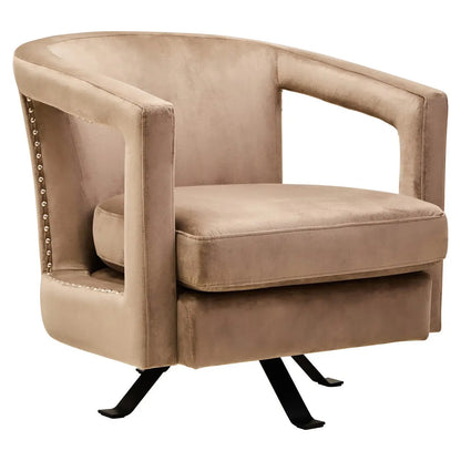 Mink Velvet Swivel Chair | Hestia