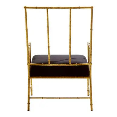 Monroe Gold and Black Velvet Accent Chair
