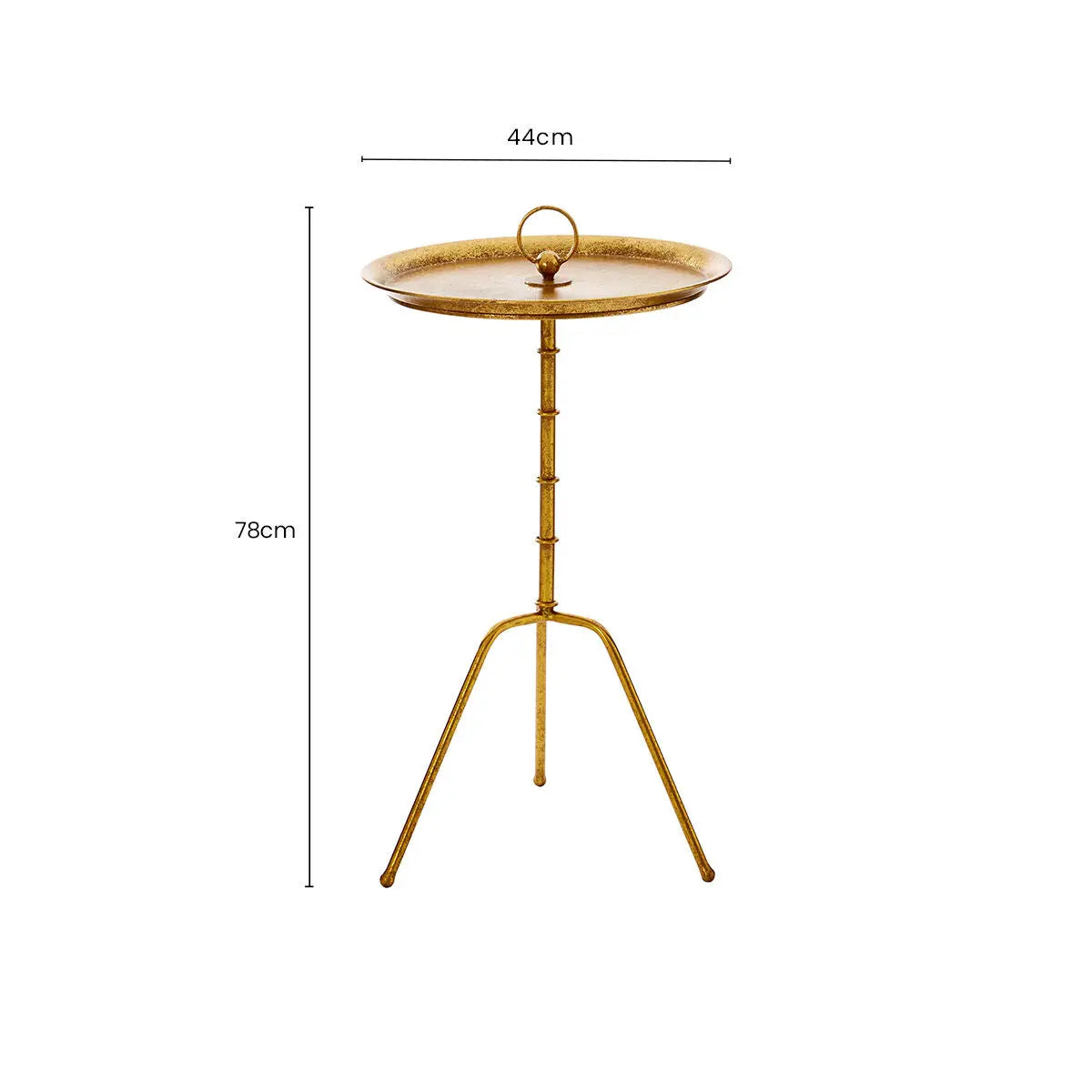 Monroe Gold Finish Small Side Table