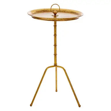Monroe Gold Finish Small Side Table