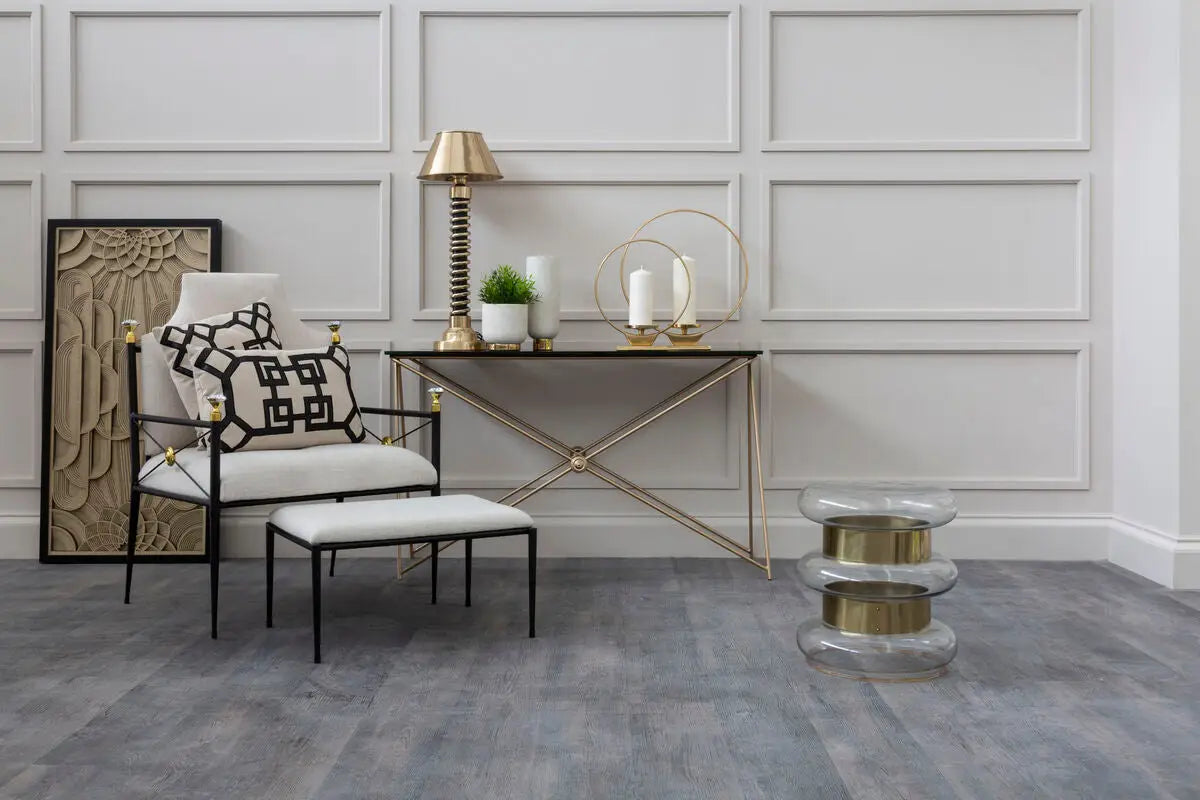 Monroe Natural Linen Chair with Black Metal Legs