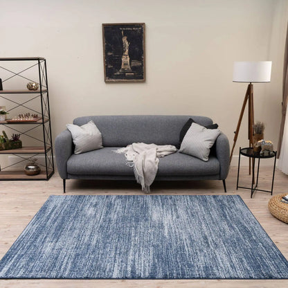 Montana Abstract Blue Rug | 3800Bl