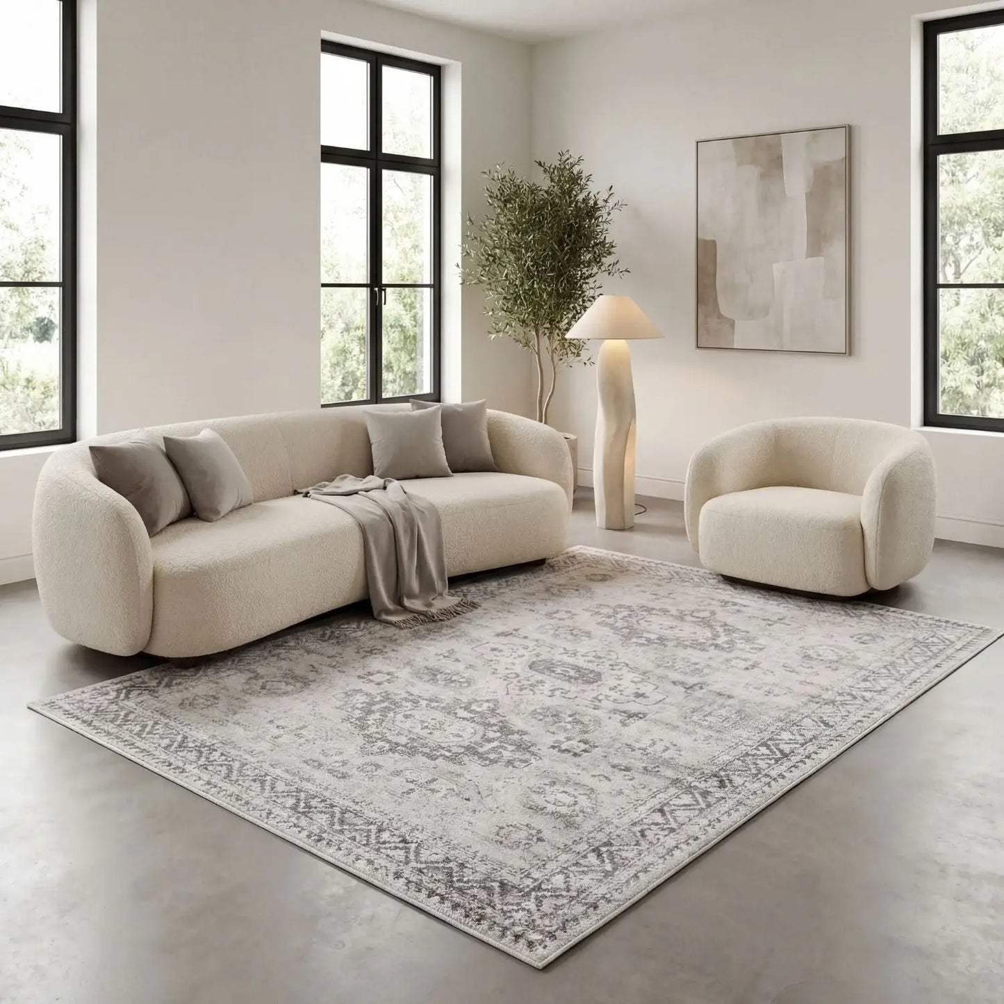 Montana Vintage Grey Rugs | 4050