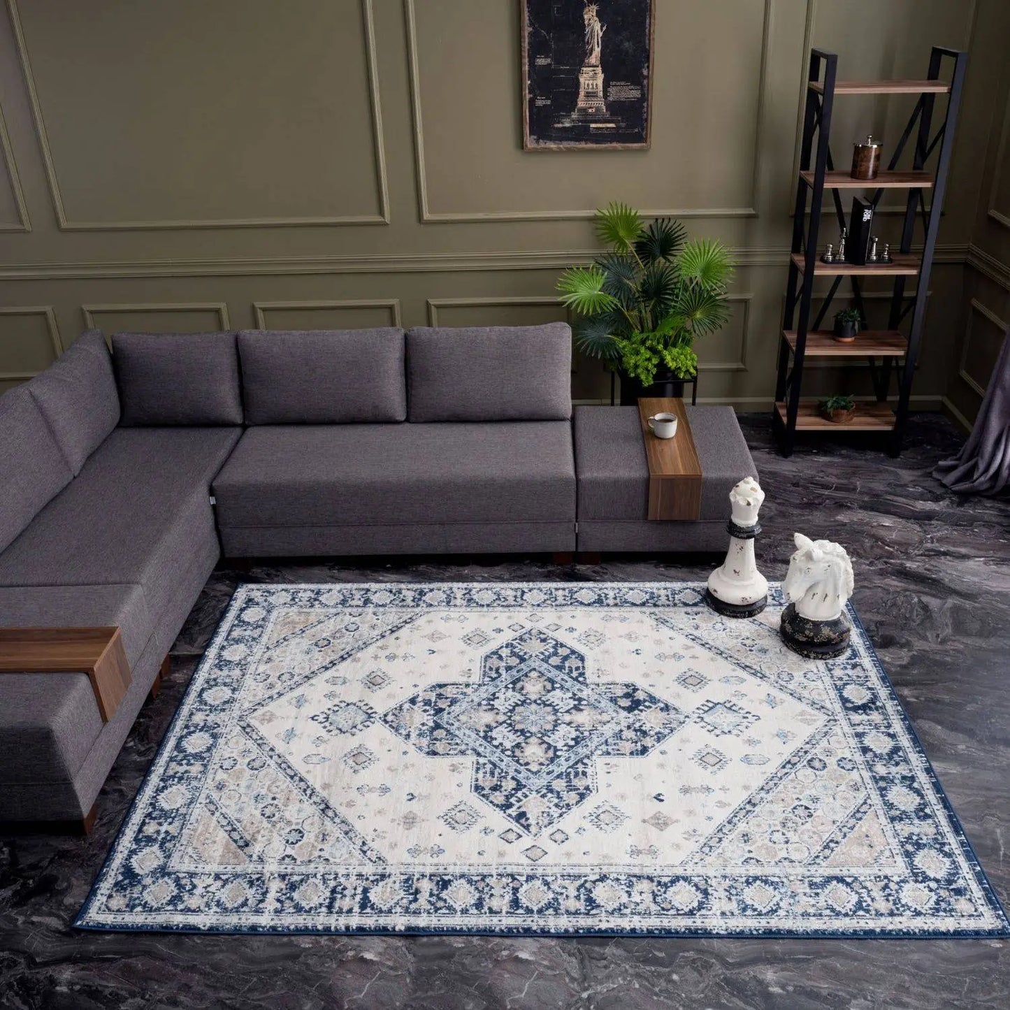 Montana Vintage Navy Rugs | 4010