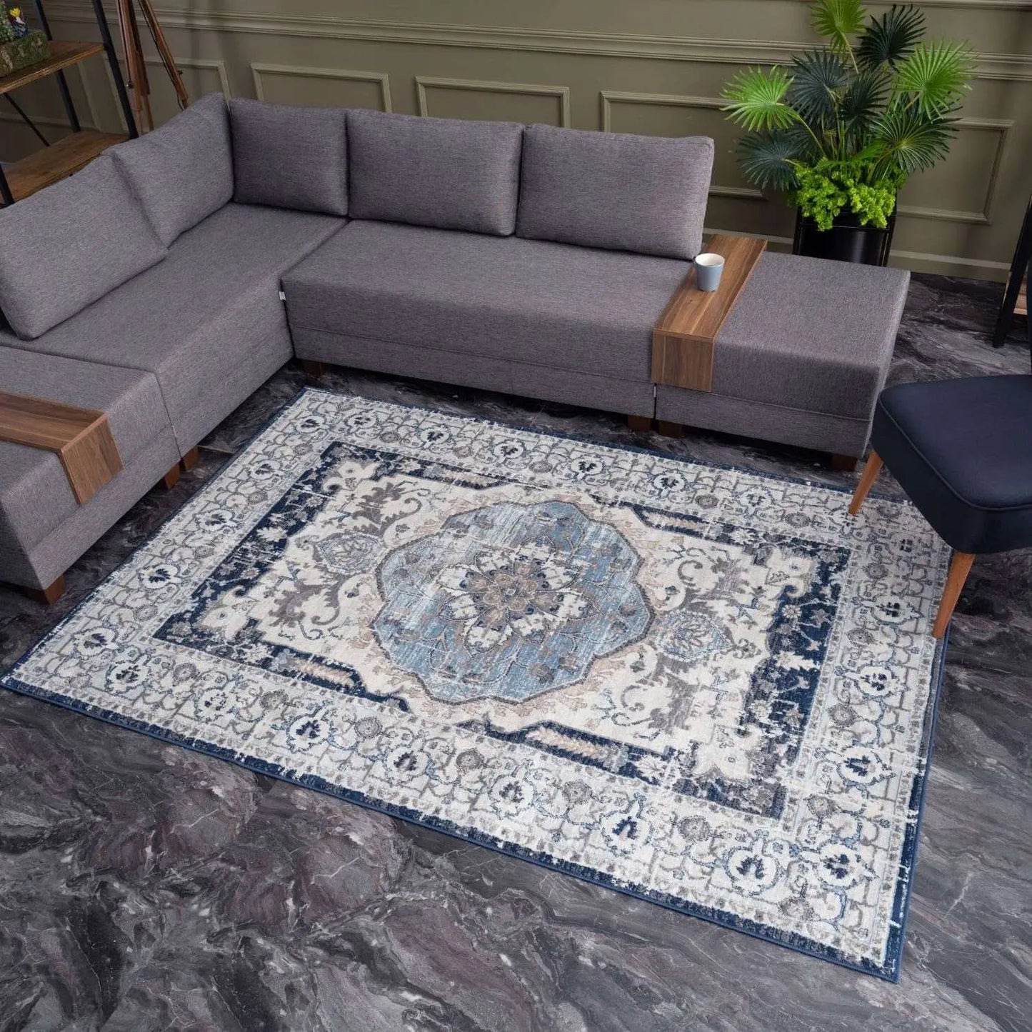 Montana Vintage Navy Rugs | 4040