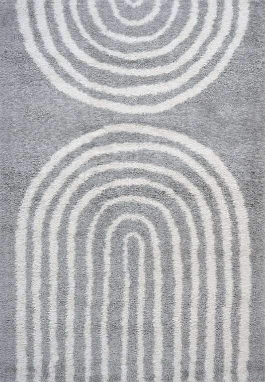 Moodi Shaggy Grey Echo Rug
