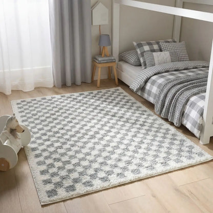 Moodi Shaggy Grey Mulberry Rug