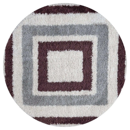 Moodi Shaggy Grey/Purple Contour Rug